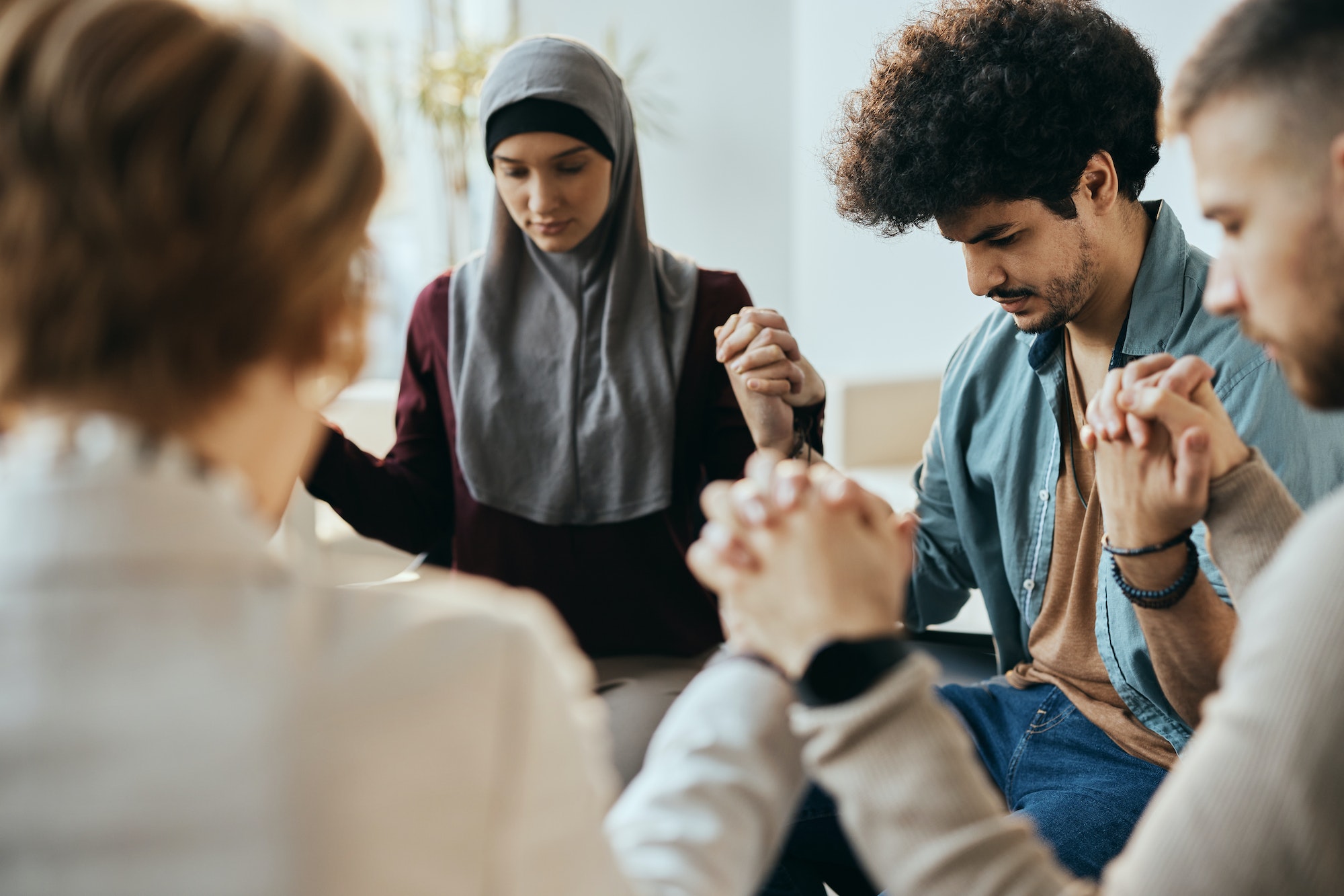 multi ethnic attenders of group therapy